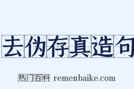 去伪存真造句是什么意思的图片